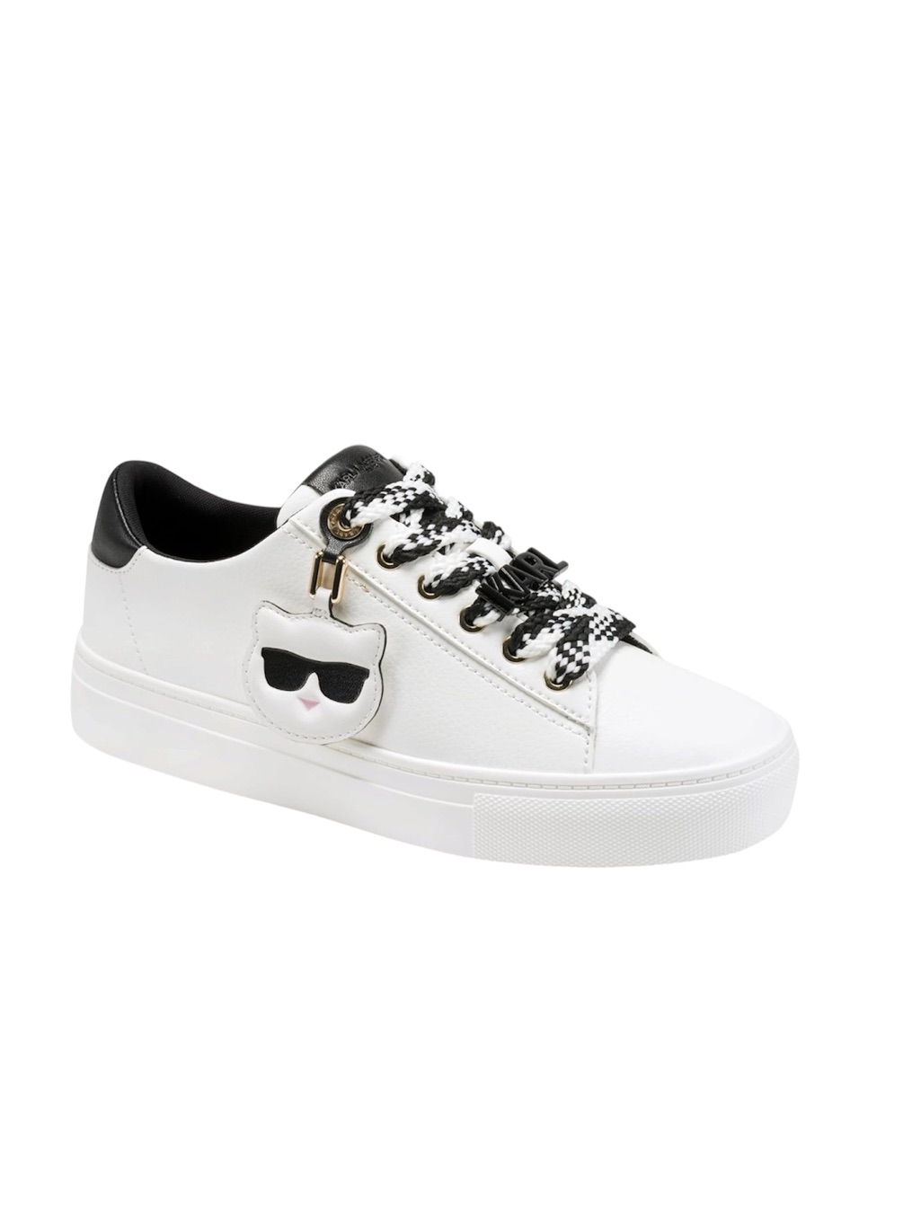 Karl Lagerfeld Women's Capree Lace Up Sneaker With Choupette Charm